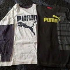PUMA 長袖Tシャツ ホワイト/ブラック 2点セット