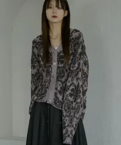 Ezick Vintage jacquard ラメシャギーカーディガン 8910のサムネイル