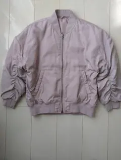 【値下げ中】GU 薄いピンク ジップアップジャケット　150サイズ