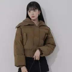 m*n様 me+em select ジップアップレイヤードショートブルゾン