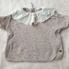 テータテート バースデイ レース襟 保育園 洗い替え 淡色 ナチュラル 110