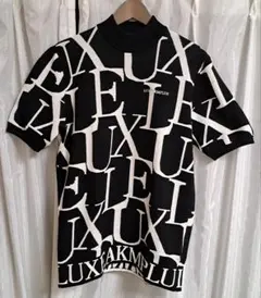 ま*ち様 極美品！LUXEAKMPLUS ゴルフ 総柄ロゴ モックネックニットXのサムネイル