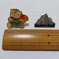 クマとmont-bellのピンバッジセットのサムネイル