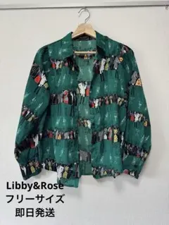 Libby&Roseリビーアンドローズ　柄シャツ　古着風　フリーサイズ　即日発送のサムネイル