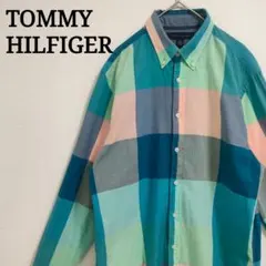 トミーヒルフィガー ニューヨークフィット ブロックチェック ボタンダウンシャツ