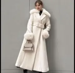 rienda ウエストフィットエレガントマルチコート　ホワイト