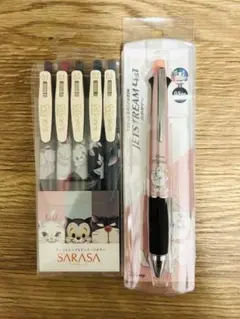 マリー　SARASA カラーペン5本セット　JETSTREAM 4+1