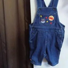 デニムオーバーオール（アンパンマンワッペン）