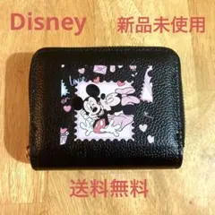 ★新品未使用★Disney★二つ折り★財布★ブラック★送料無料