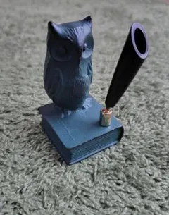 フクロウ ペンスタンド 鋳鉄製