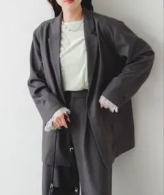 Kastane ビジュージャケット グレー 美品】kastane カスタネ ビジュージャケット ジャケット グレー - メルカリ