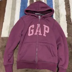 GAP ボア裏地 ジップアップパーカー バーガンディ XS