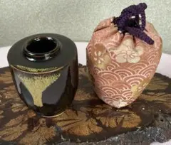 ~日本茶道具 京燒 肩衝茶入 茶倉