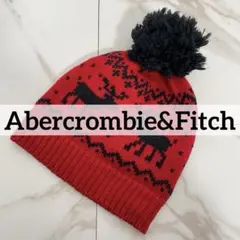 ★Abercrombie&Fitch ニット帽 ボンボン ジャガード トナカイ