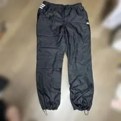 adidas パンツ　黒　ナイロン　ウインドブレーカー　LL