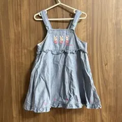 ミキハウス　ジャンパースカート　ワンピース　うさこ　100