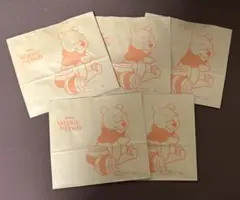 新品未使用品くまのプーさん紙袋 5枚Disney Winnie the Pooh