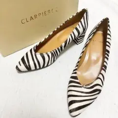 【未使用】ユナイテッドアローズ　CLARPIERCE ゼブラ　レザー　パンプス