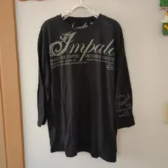 新品メンズブラック七分袖TシャツLサイズ