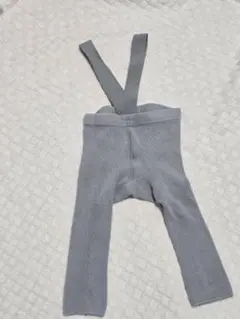 ブルーグレー サスペンダー付きレギンス10部丈