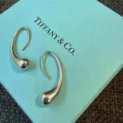 【美品】ティファニー Tiffany ティアドロップ フックピアス シルバー