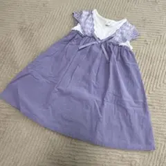 アプレレクール　サイズ100 パープルワンピース　レース　大人っぽい