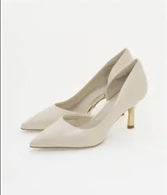 RANDA ベージュ ポインテッドトゥ ハイヒール