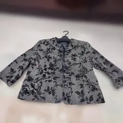 MUSSEL ジャケット 花柄 ブラック　昭和レトロ