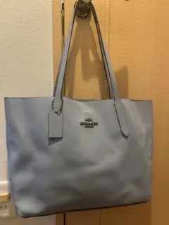 希少】COACH コーチ トートバッグ パープル レザー チャーム付き 良品