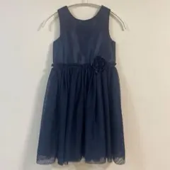 140cmネイビー ノースリーブ ワンピース