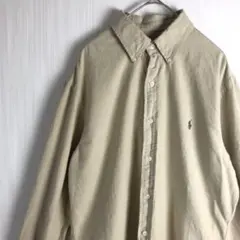 260【定番カラー】ラルフローレン　ポニー刺繍ロゴ　BDシャツ　XL相当　長袖