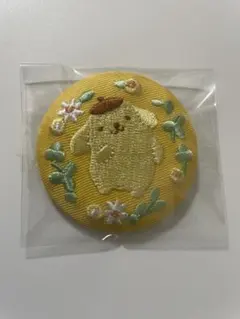 サンリオ ポムポムプリン 刺繍缶バッジ