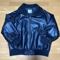 JaVa リブタートルカラーレザージャケット