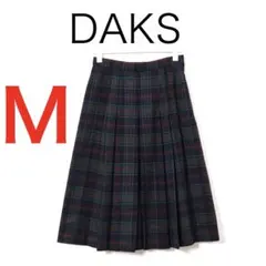 H2966◾️ダックス　チェックプリーツスカート　膝下丈 Y2K