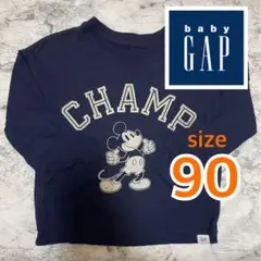 【美品】baby GAP ミッキーマウス 長袖　Tシャツ 2歳　サイズ90