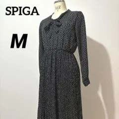 【タグ付き未使用品】★SPIGA★黒ドット柄ワンピース Mサイズのサムネイル