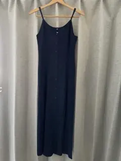 【UNIQLO】新品未使用タグ付　キャミソールフレアワンピース ネイビー　S