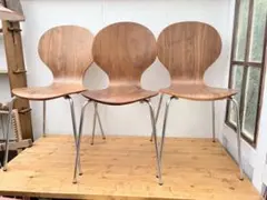 美品□プランクPLANK□イタリア□プライウッド□スタッキングチェア□2