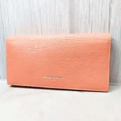 【極美品】バレンシアガ　エッセンシャル　フラップ　長財布　ピンクオレンジのサムネイル