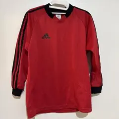 adidas レッド 長袖シャツ L ジュニア160