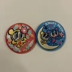 ナルミヤキャラクターズ　刺繍缶バッジ　エンジェルブルー