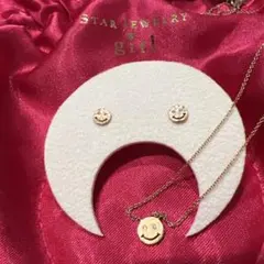 STAR JEWELRY スマイル ダイヤ ネックレスとピアスセット