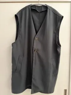 adoon plain ノーカラーロングジレ