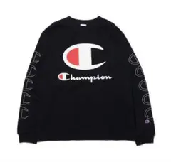Champion ブラック 長袖カットソーMサイズ