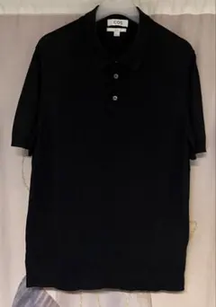 美品 ジョンスメドレー シーアイランドコットン ニットポロシャツ M 黒