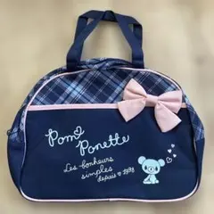 Pom Ponette チェック柄 ハンド バッグ　1点　バック