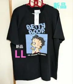 ベティ・ブープ Tシャツ 半袖 黒　LL　新品
