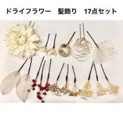【美品】髪飾り 17点セット　和装　成人式　結婚式　前撮り　ドライフラワー