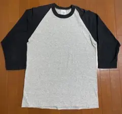 七分袖 ラグラン tシャツ　USA製 グレー　ブラック　delta