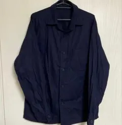 ネイビー オーバーシャツジャケット L ユニクロ